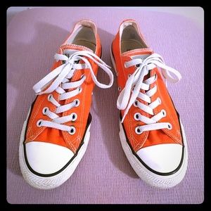Orange Low-top Converse Sneakers